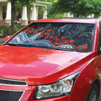 Geelong Cats ANZAC Day Auto Sun Shade Indigenous Dot Art with Poppy Flower Tribute