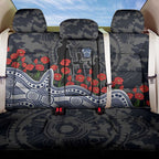 Geelong Cats ANZAC Day Back Car Seat Cover Indigenous Dot Art with Poppy Flower Tribute