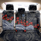 Geelong Cats ANZAC Day Back Car Seat Cover Indigenous Dot Art with Poppy Flower Tribute