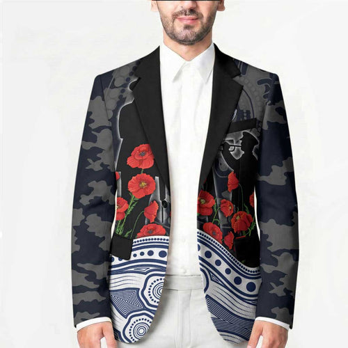 Geelong Cats ANZAC Day Blazer Indigenous Dot Art with Poppy Flower Tribute