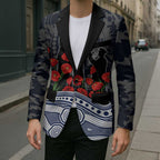Geelong Cats ANZAC Day Blazer Indigenous Dot Art with Poppy Flower Tribute