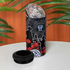 Geelong Cats ANZAC Day 4 in 1 Can Cooler Tumbler Indigenous Dot Art with Poppy Flower Tribute
