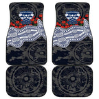 Geelong Cats ANZAC Day Car Mats Indigenous Dot Art with Poppy Flower Tribute