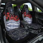 Geelong Cats ANZAC Day Car Seat Cover Indigenous Dot Art with Poppy Flower Tribute
