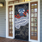 Geelong Cats ANZAC Day Door Cover Indigenous Dot Art with Poppy Flower Tribute