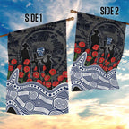 Geelong Cats ANZAC Day Garden Flag Indigenous Dot Art with Poppy Flower Tribute