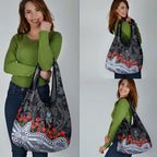Geelong Cats ANZAC Day Grocery Bag Indigenous Dot Art with Poppy Flower Tribute