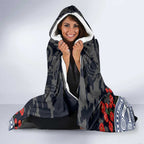 Geelong Cats ANZAC Day Hooded Blanket Indigenous Dot Art with Poppy Flower Tribute