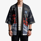 Geelong Cats ANZAC Day Kimono Indigenous Dot Art with Poppy Flower Tribute