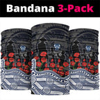Geelong Cats ANZAC Day Neck Gaiter Indigenous Dot Art with Poppy Flower Tribute