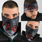 Geelong Cats ANZAC Day Neck Gaiter Indigenous Dot Art with Poppy Flower Tribute