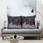Geelong Cats ANZAC Day Pillow Cover Indigenous Dot Art with Poppy Flower Tribute