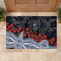 Geelong Cats ANZAC Day Rubber Doormat Indigenous Dot Art with Poppy Flower Tribute
