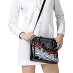 Geelong Cats ANZAC Day Shoulder Handbag Indigenous Dot Art with Poppy Flower Tribute