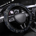 Geelong Cats ANZAC Day Steering Wheel Cover Indigenous Dot Art with Poppy Flower Tribute