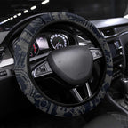 Geelong Cats ANZAC Day Steering Wheel Cover Indigenous Dot Art with Poppy Flower Tribute