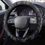 Geelong Cats ANZAC Day Steering Wheel Cover Indigenous Dot Art with Poppy Flower Tribute