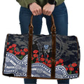 Geelong Cats ANZAC Day Travel Bag Indigenous Dot Art with Poppy Flower Tribute