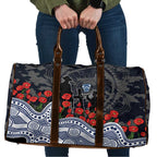 Geelong Cats ANZAC Day Travel Bag Indigenous Dot Art with Poppy Flower Tribute