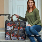 Geelong Cats ANZAC Day Travel Bag Indigenous Dot Art with Poppy Flower Tribute