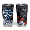 Geelong Cats ANZAC Day Tumbler Cup Indigenous Dot Art with Poppy Flower Tribute