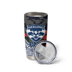 Geelong Cats ANZAC Day Tumbler Cup Indigenous Dot Art with Poppy Flower Tribute