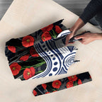 Geelong Cats ANZAC Day Umbrella Indigenous Dot Art with Poppy Flower Tribute