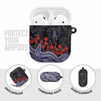 Fremantle Dockers ANZAC Day AirPods Case Indigenous Dot Art with Poppy Flower Tribute