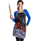 Fremantle Dockers ANZAC Day Apron Indigenous Dot Art with Poppy Flower Tribute