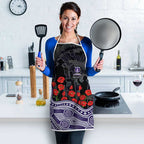 Fremantle Dockers ANZAC Day Apron Indigenous Dot Art with Poppy Flower Tribute