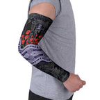 Fremantle Dockers ANZAC Day Arm Sleeves Indigenous Dot Art with Poppy Flower Tribute