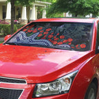 Fremantle Dockers ANZAC Day Auto Sun Shade Indigenous Dot Art with Poppy Flower Tribute