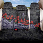Fremantle Dockers ANZAC Day Back Car Seat Cover Indigenous Dot Art with Poppy Flower Tribute