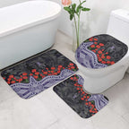 Fremantle Dockers ANZAC Day Bathroom Set Indigenous Dot Art with Poppy Flower Tribute