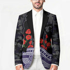 Fremantle Dockers ANZAC Day Blazer Indigenous Dot Art with Poppy Flower Tribute
