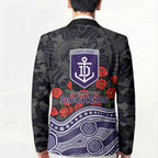 Fremantle Dockers ANZAC Day Blazer Indigenous Dot Art with Poppy Flower Tribute