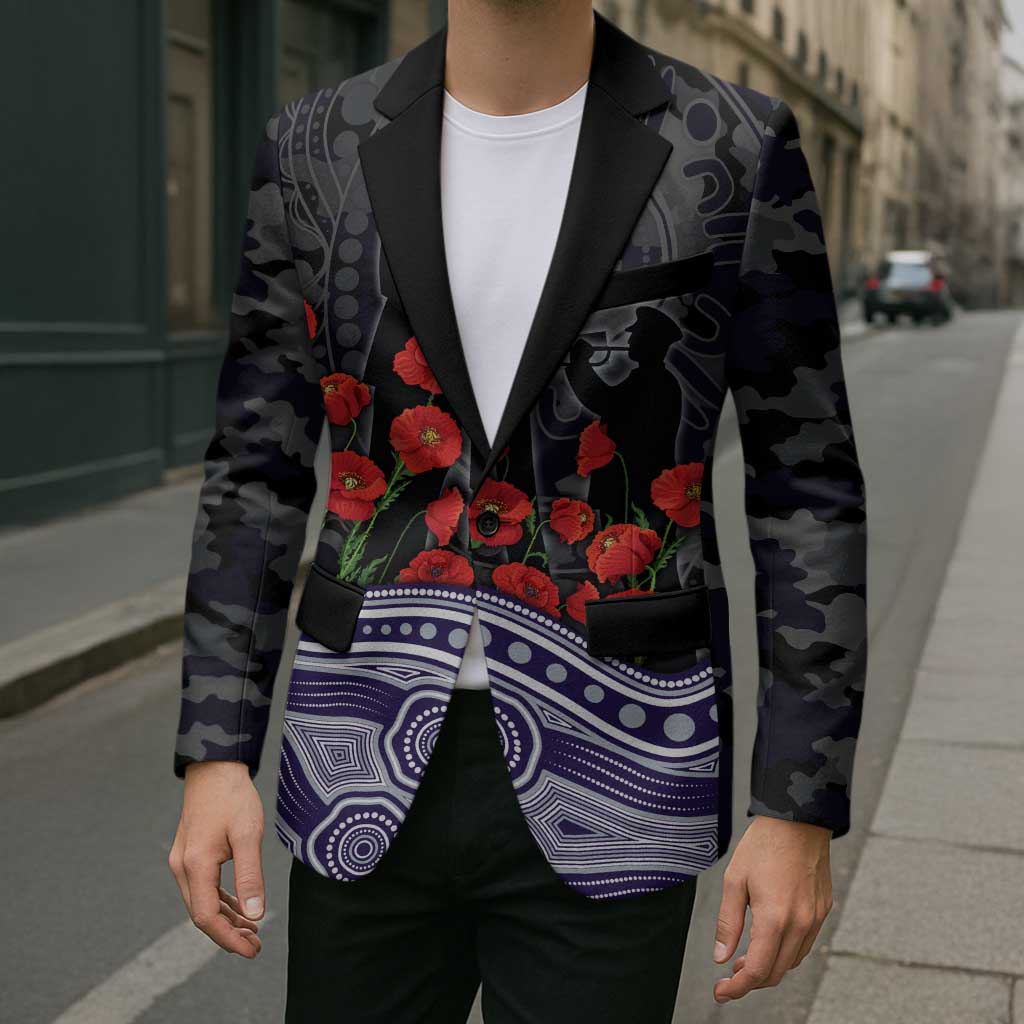 Fremantle Dockers ANZAC Day Blazer Indigenous Dot Art with Poppy Flower Tribute