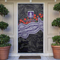 Fremantle Dockers ANZAC Day Door Cover Indigenous Dot Art with Poppy Flower Tribute