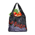 Fremantle Dockers ANZAC Day Grocery Bag Indigenous Dot Art with Poppy Flower Tribute