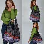 Fremantle Dockers ANZAC Day Grocery Bag Indigenous Dot Art with Poppy Flower Tribute
