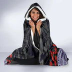 Fremantle Dockers ANZAC Day Hooded Blanket Indigenous Dot Art with Poppy Flower Tribute