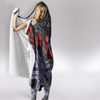 Fremantle Dockers ANZAC Day Hooded Blanket Indigenous Dot Art with Poppy Flower Tribute
