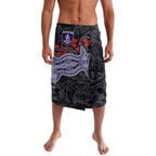 Fremantle Dockers ANZAC Day Lavalava Indigenous Dot Art with Poppy Flower Tribute