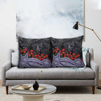 Fremantle Dockers ANZAC Day Pillow Cover Indigenous Dot Art with Poppy Flower Tribute