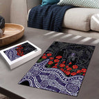 Fremantle Dockers ANZAC Day Puzzle Indigenous Dot Art with Poppy Flower Tribute