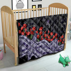 Fremantle Dockers ANZAC Day Quilt Indigenous Dot Art with Poppy Flower Tribute