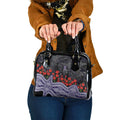 Fremantle Dockers ANZAC Day Shoulder Handbag Indigenous Dot Art with Poppy Flower Tribute