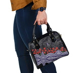 Fremantle Dockers ANZAC Day Shoulder Handbag Indigenous Dot Art with Poppy Flower Tribute
