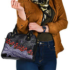 Fremantle Dockers ANZAC Day Shoulder Handbag Indigenous Dot Art with Poppy Flower Tribute