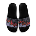 Fremantle Dockers ANZAC Day Slide Sandals Indigenous Dot Art with Poppy Flower Tribute